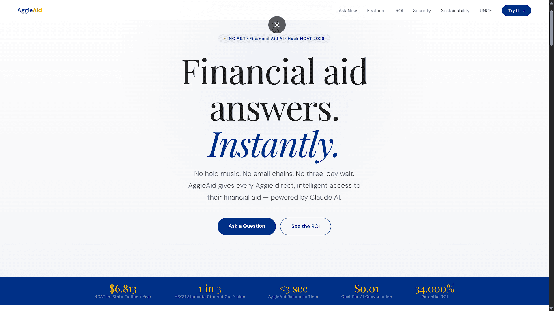 Aggie Aid — product screenshot